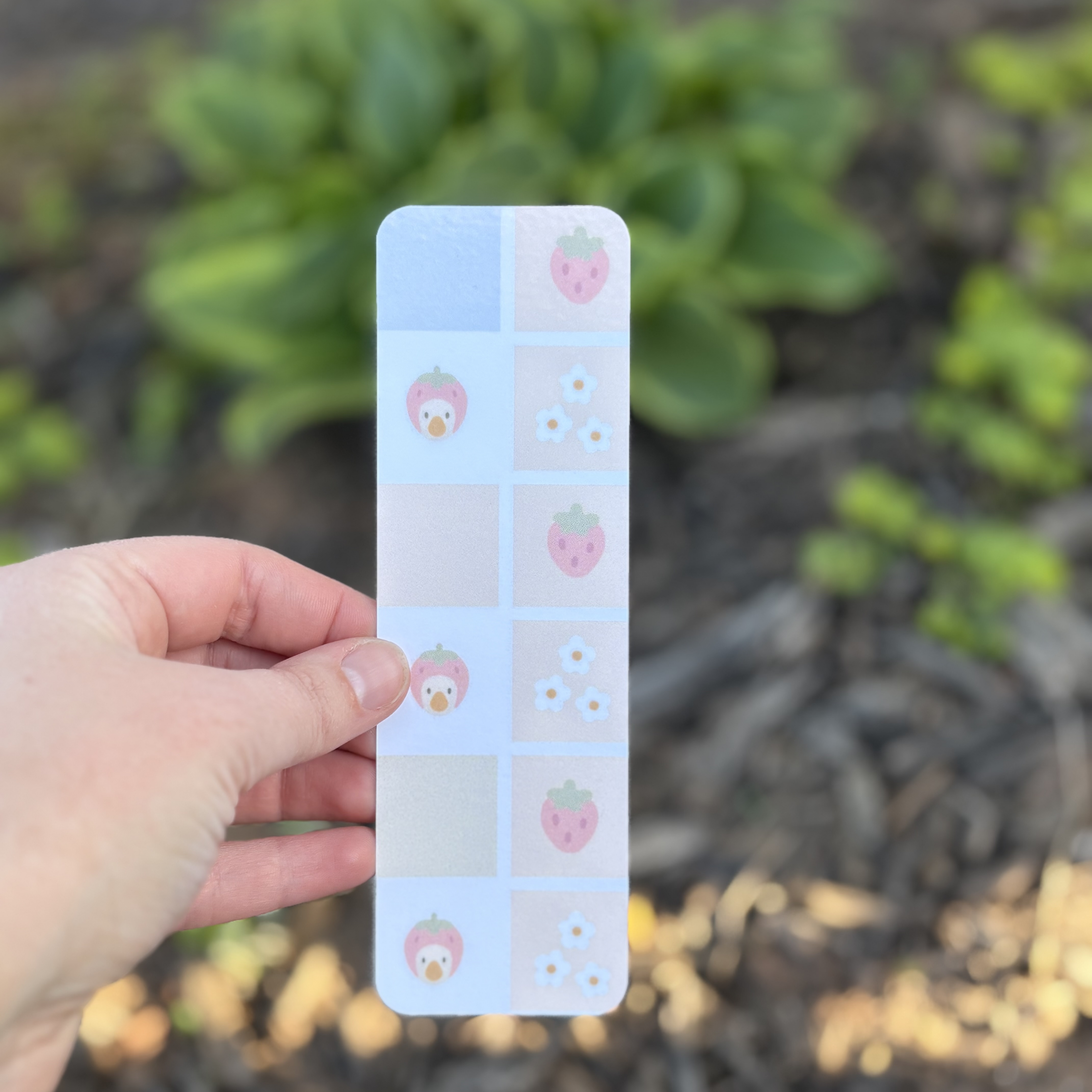 Bookmark Berry Duck Checkered