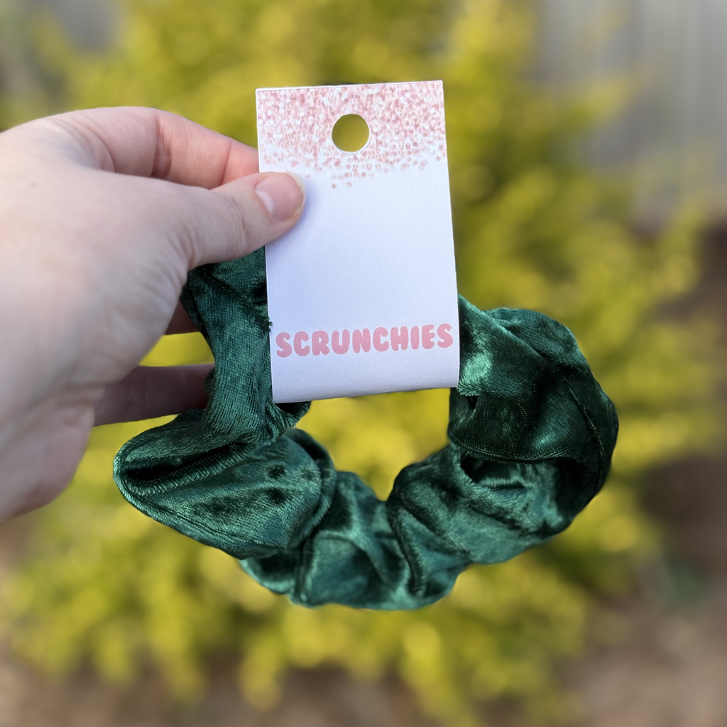 Scrunchie Green Velvet Knit