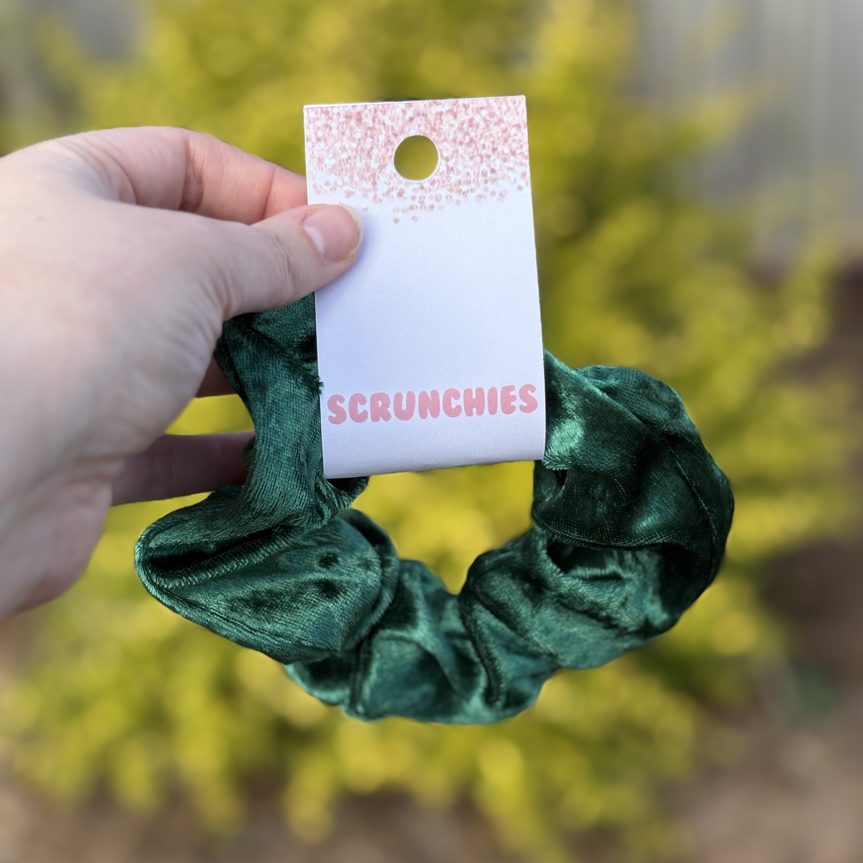 Scrunchie Green Velvet Knit