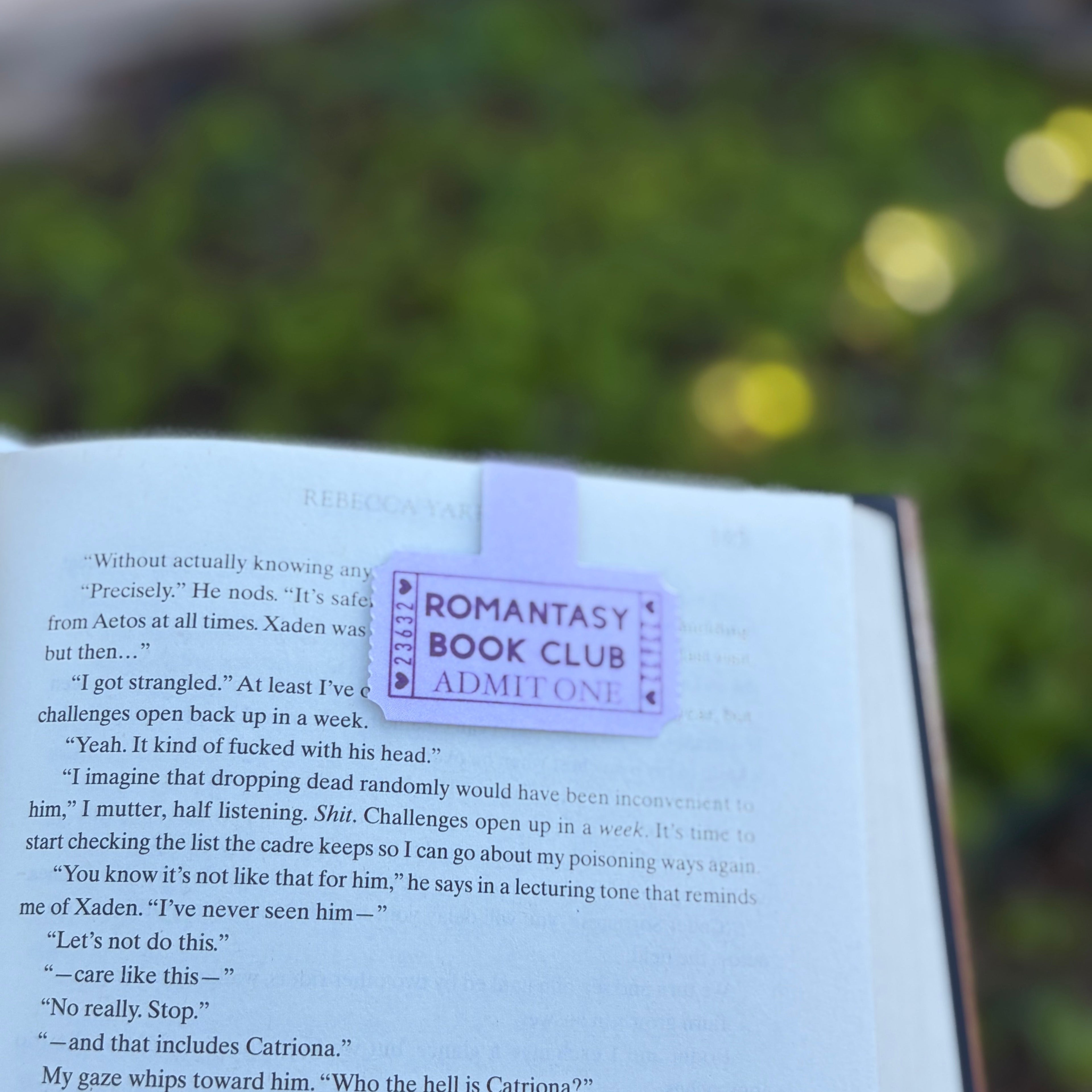 Magnetic Bookmark Romantasy Ticket