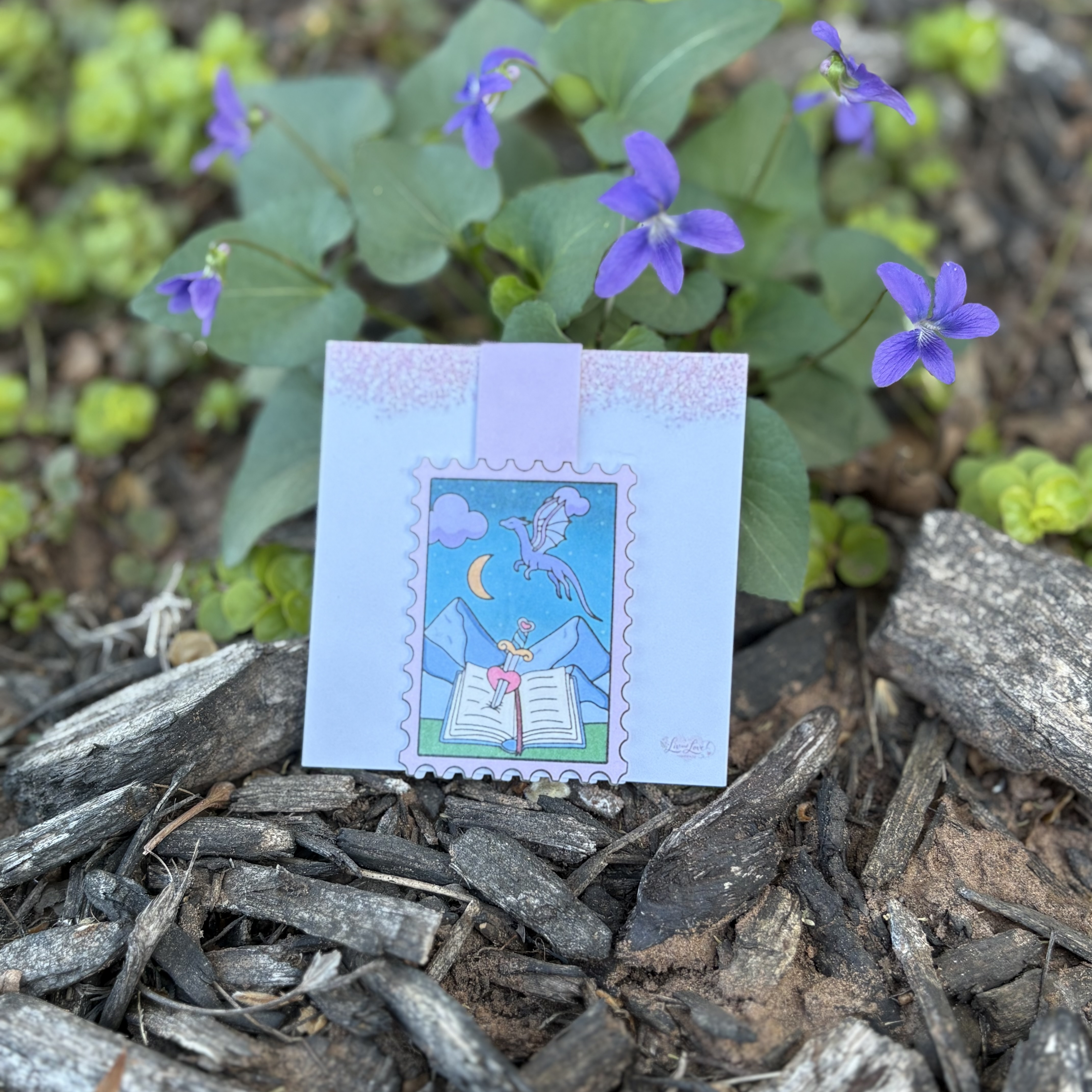 Magnetic Bookmark Dragon Stamp