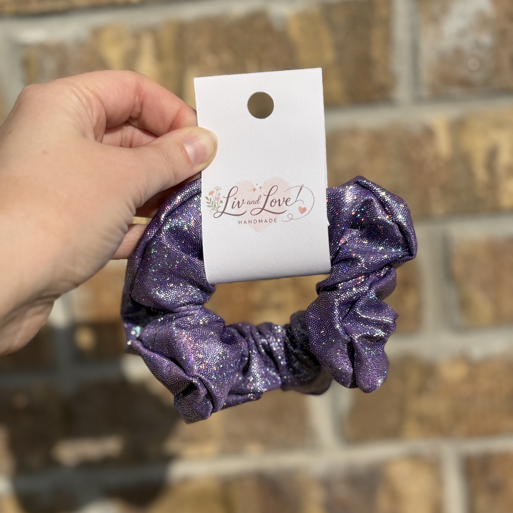 Scrunchie Purple Holographic Knt