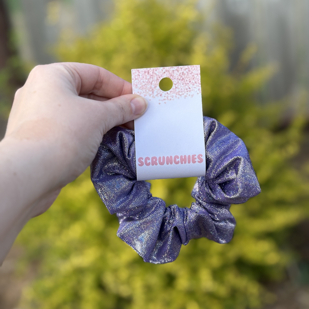 Scrunchie Purple Holographic Knt