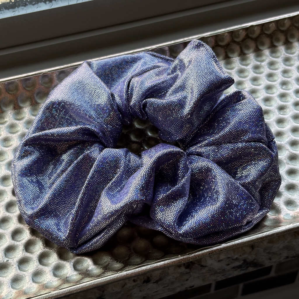 Scrunchie Purple Holographic Knt