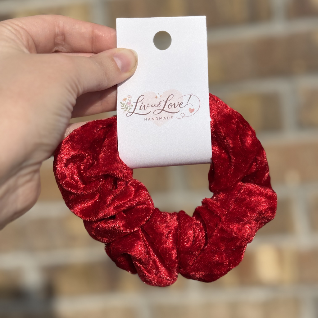 Scrunchie Red Velvet Knit