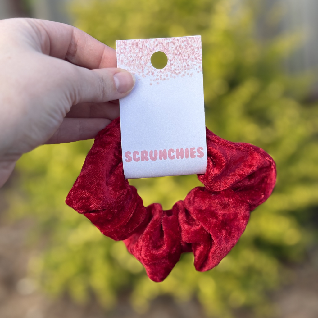 Scrunchie Red Velvet Knit
