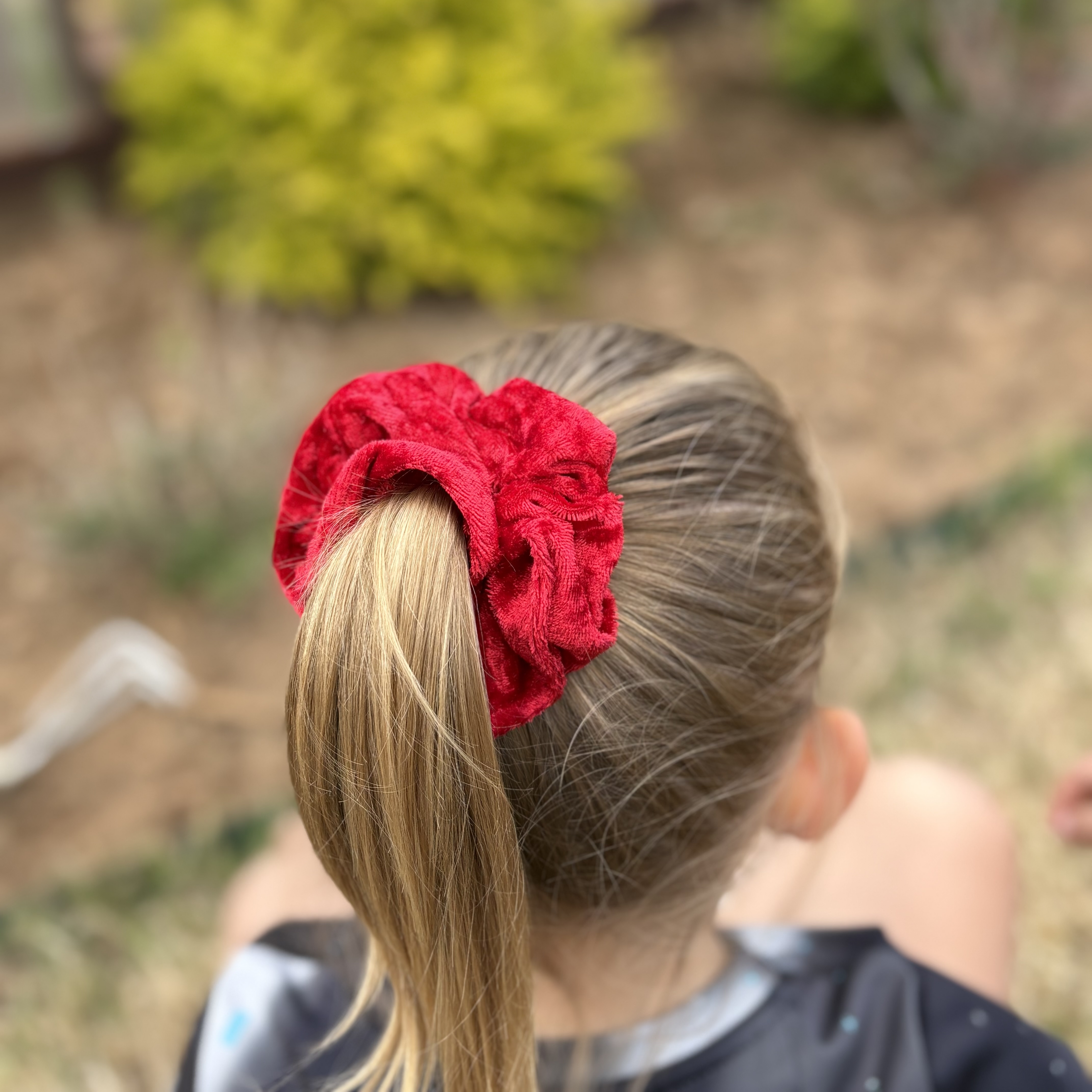 Scrunchie Red Velvet Knit