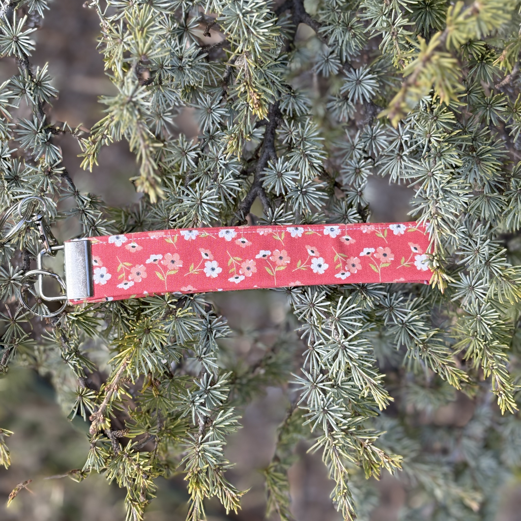 Keychain Pink with Pink Floral